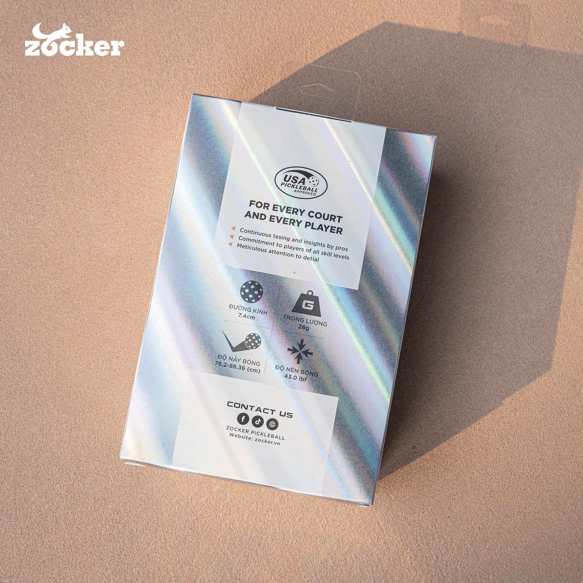  Combo 6 quả bóng thi đấu Pickleball Zocker Five Star 