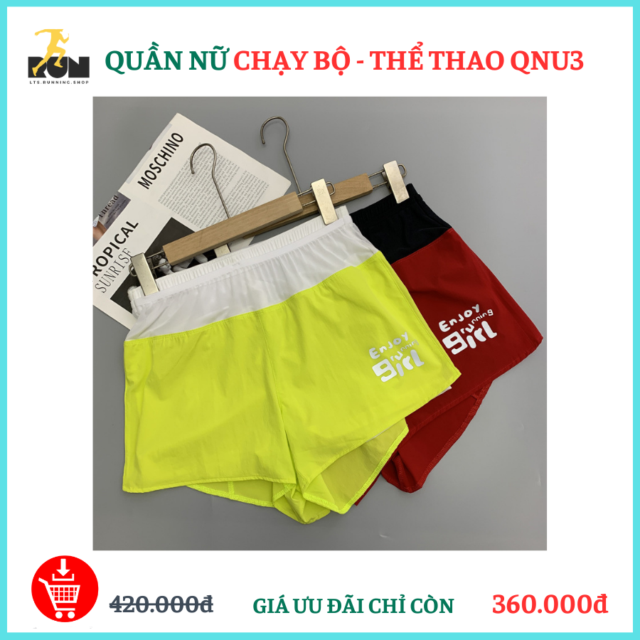 Quần chạy bộ nữ 2 lớp 360