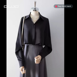  Sơ mi lụa dài tay nữ DUJO 