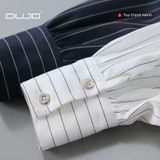  DUJO - Sơ mi sọc cổ Polo dáng rộng giá yêu thương 