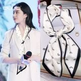  DUJO – Khăn Lụa Dài Họa Tiết Cao Cấp 