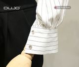  DUJO - Sơ mi sọc cổ Polo dáng rộng giá yêu thương 