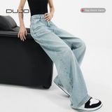  Quần Jeans Ống Rộng Siêu Mềm DUJO 