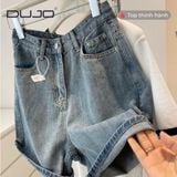  Quần Short Cạp Cao Dáng Suông 