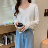  Áo len nữ cổ tim thu đông 