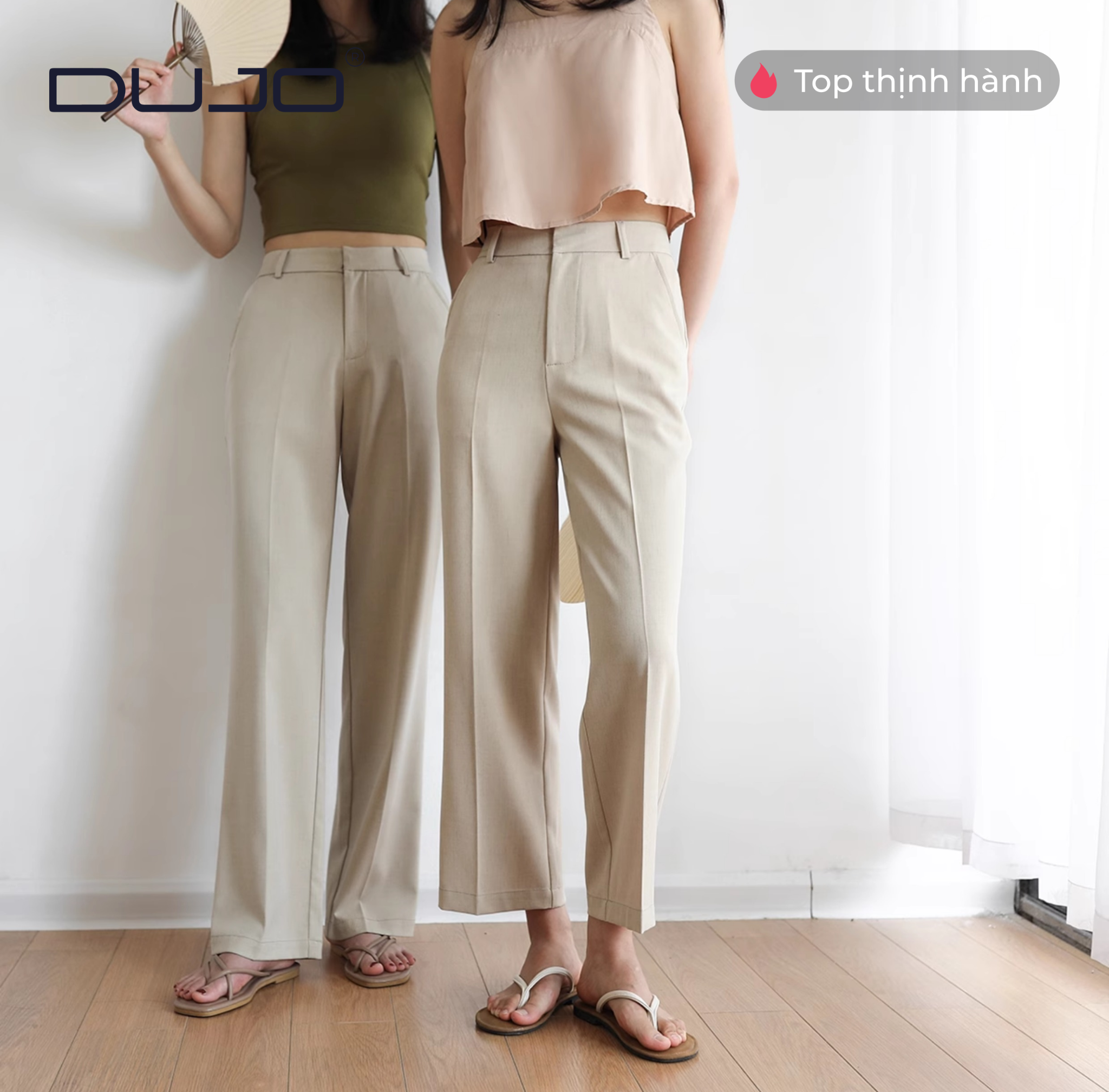  Quần tây yến mạch DUJO – Phom suông ống đứng sang trọng – mềm mại – dễ phối đồ 