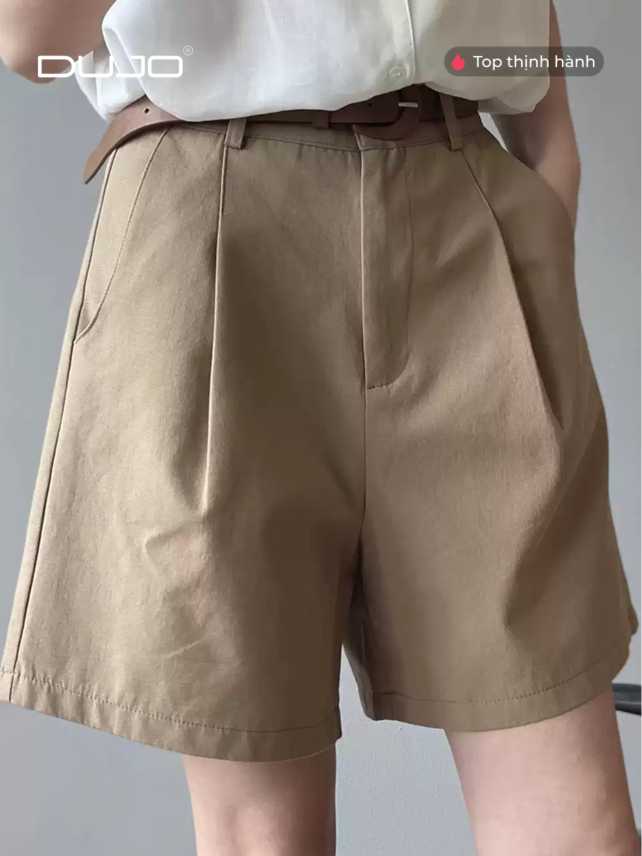  Quần short tây nữ dáng suông – Chuẩn công sở Hàn Quốc 