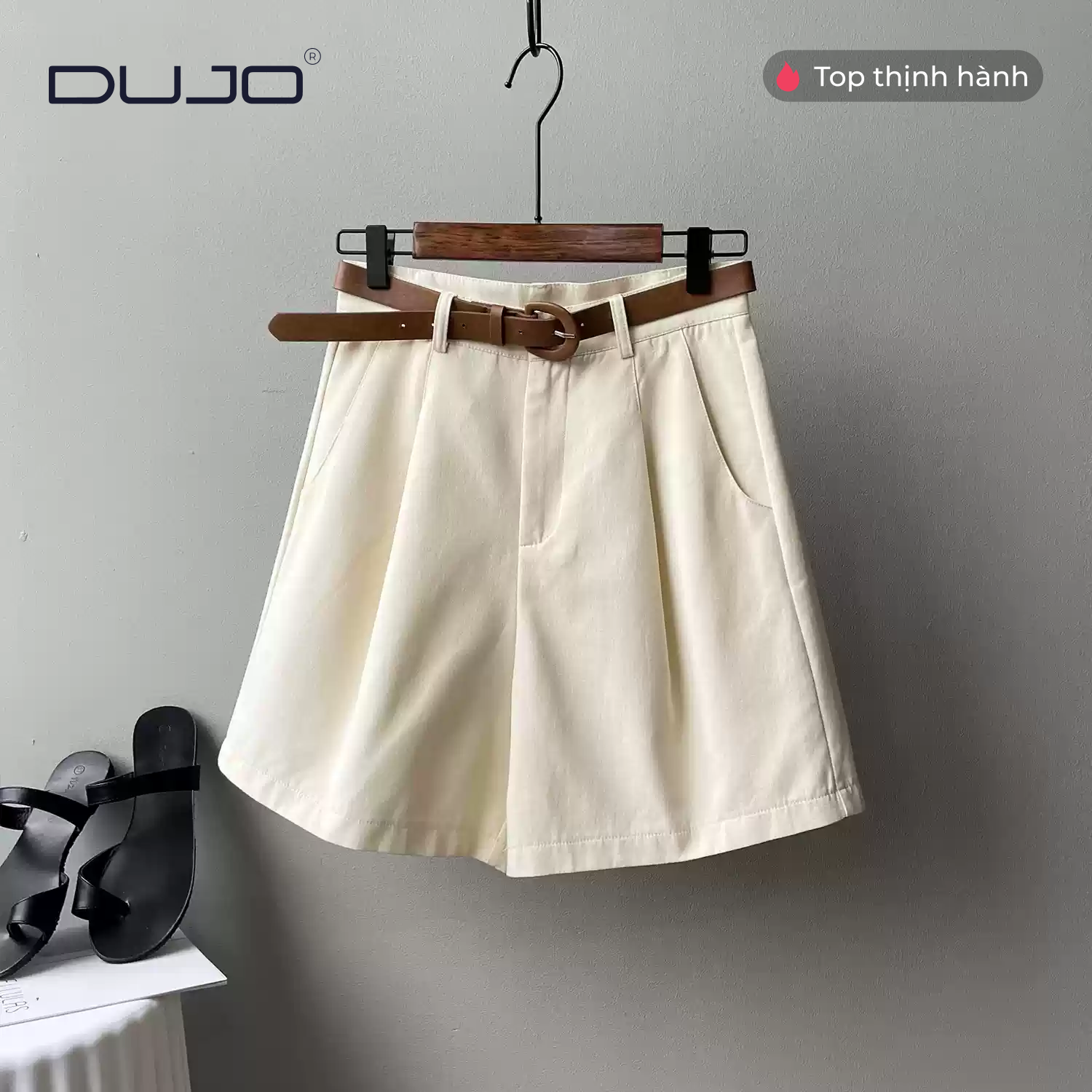  Quần short tây nữ dáng suông – Chuẩn công sở Hàn Quốc 
