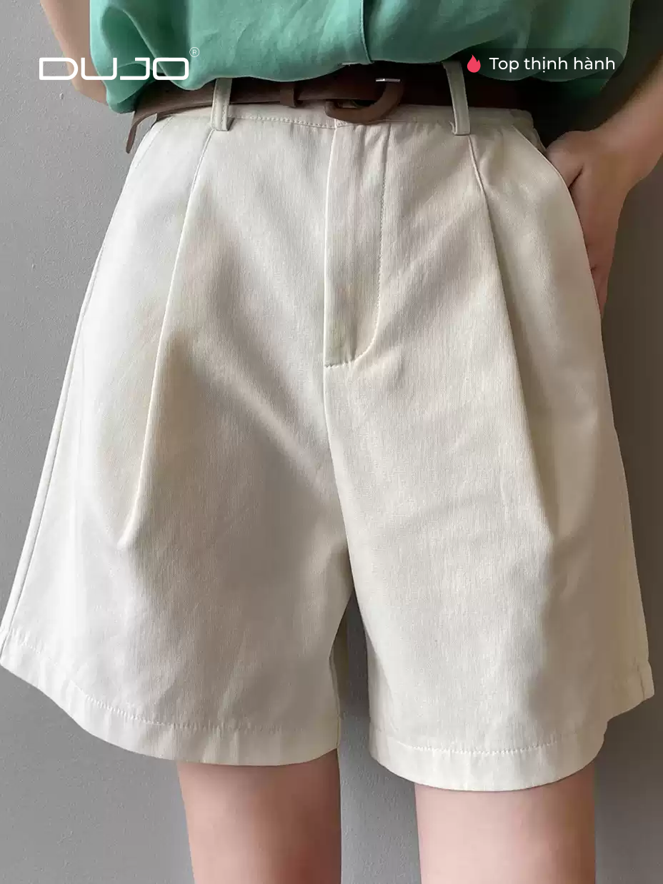  Quần short tây nữ dáng suông – Chuẩn công sở Hàn Quốc 