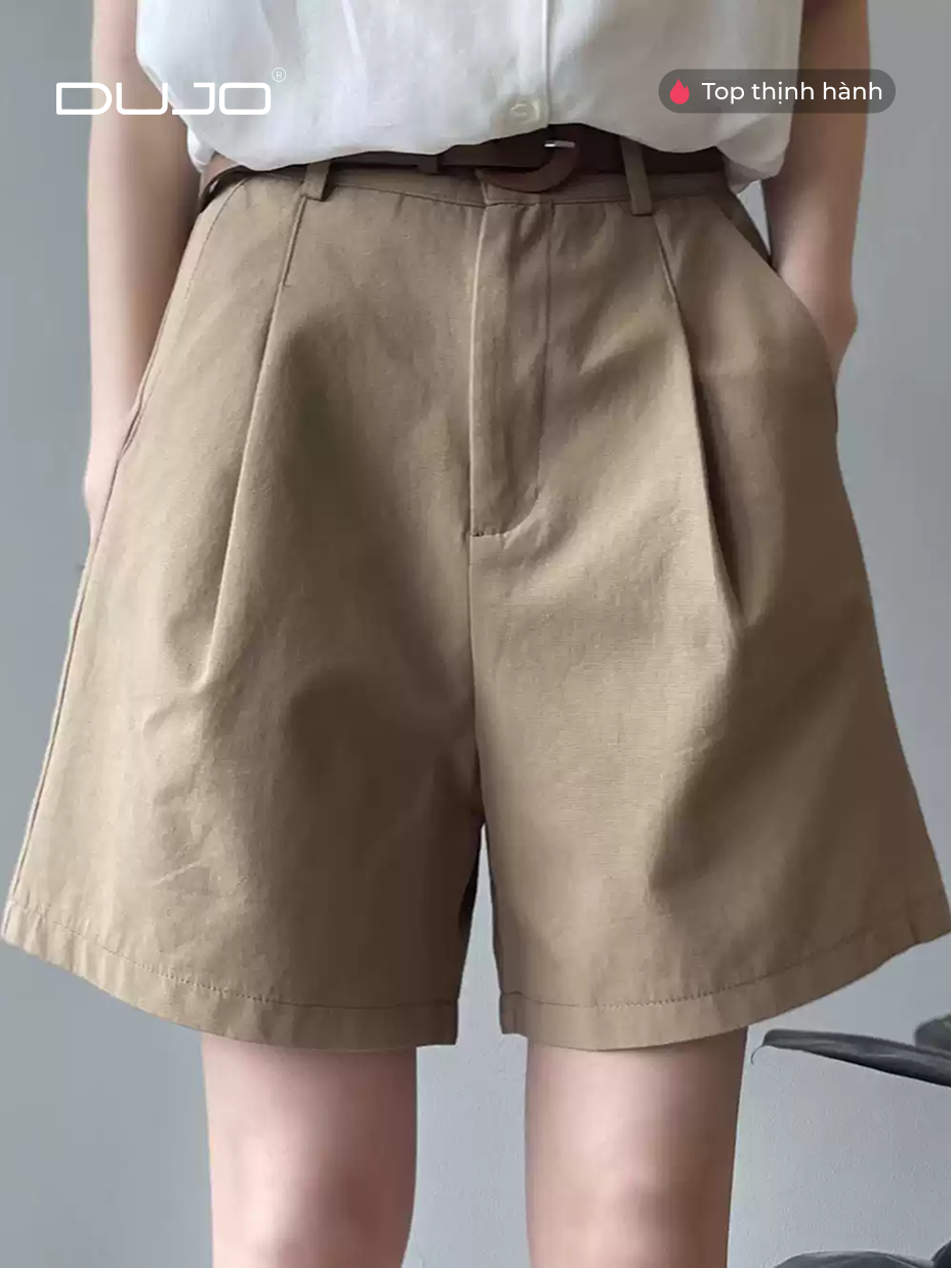  Quần short tây nữ dáng suông – Chuẩn công sở Hàn Quốc 