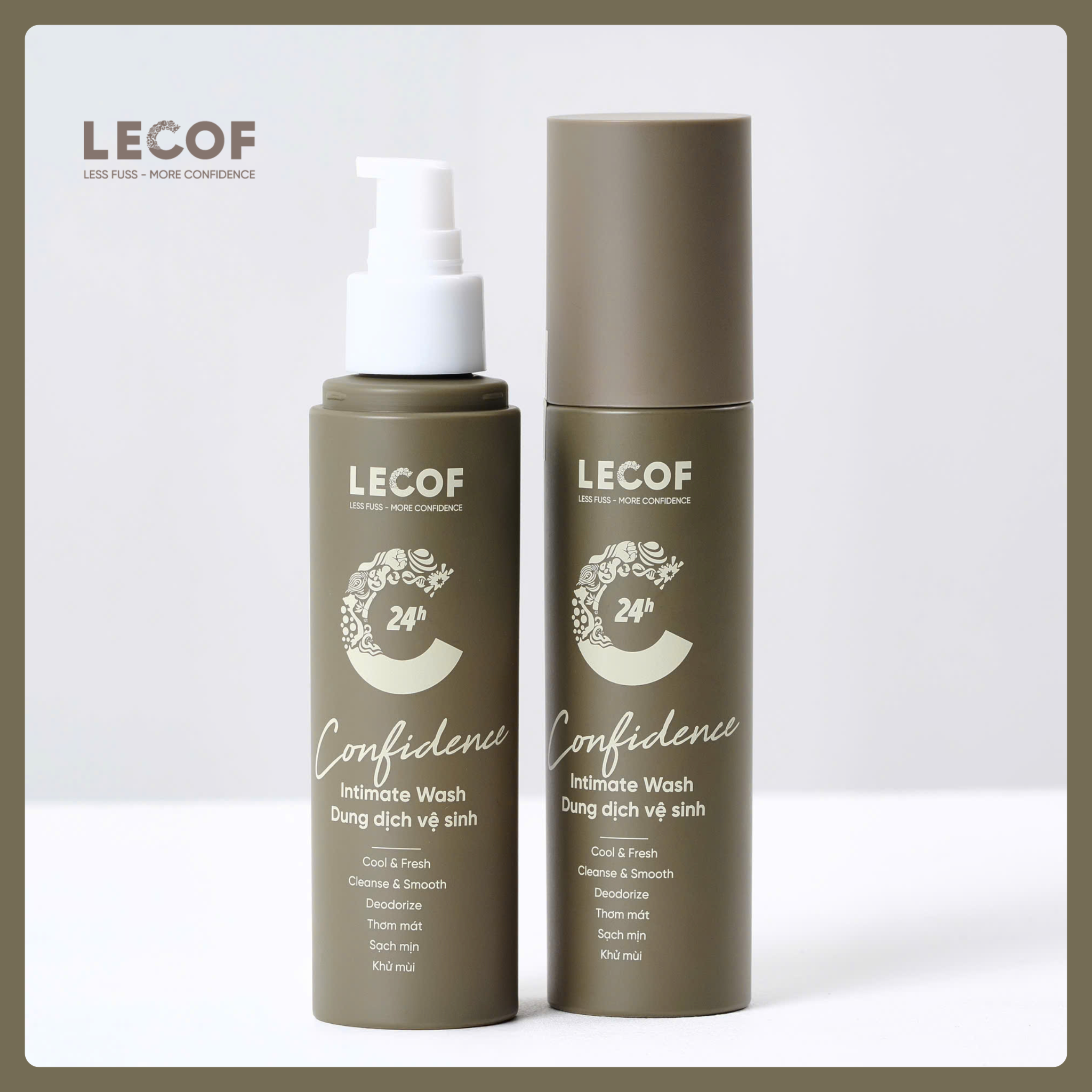  Combo 2 chai Dung dịch vệ sinh nam LECOF giảm thâm, sạch thoáng, khử mùi 24h - 100ml 