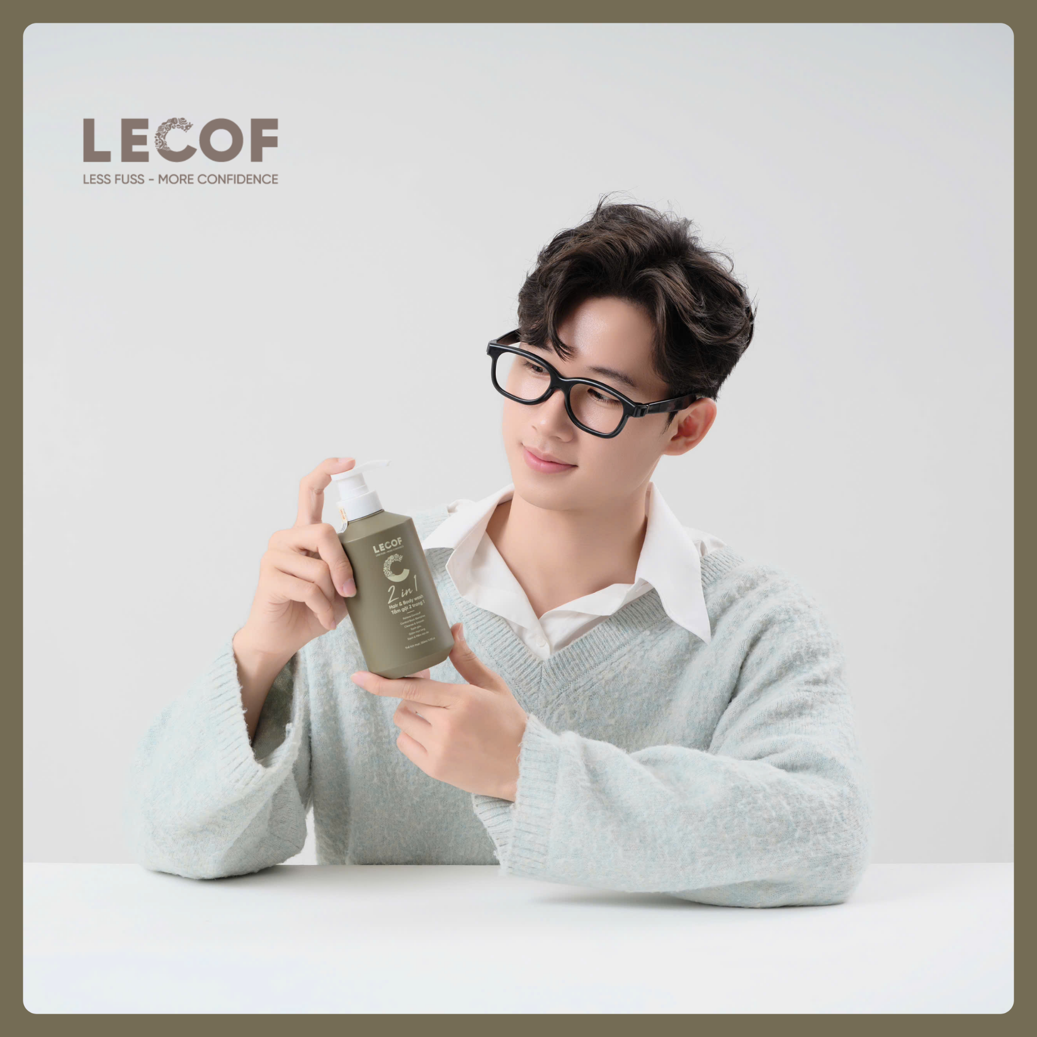  Dầu gội nam LECOF trị gàu, giảm xơ rối 2in1 - 350ml 