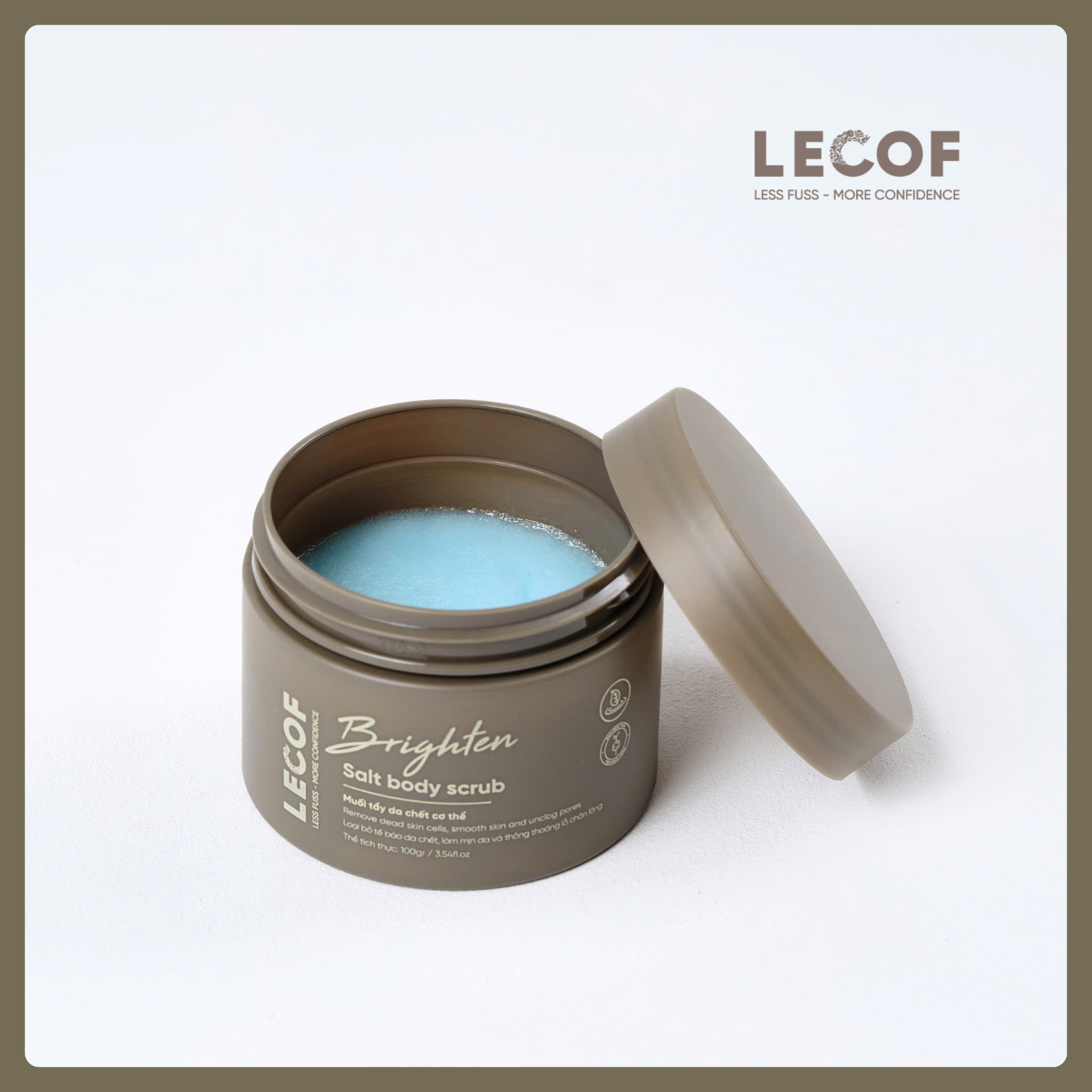  Combo 3 hũ Muối Tẩy tế bào chết body nam LECOF mịn da, thông thoáng lỗ chân lông - 100 gram 