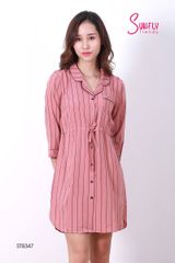 Đầm pyjamas lụa co giãn ST8347