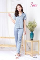 Bộ Pijama lụa áo cộc quần dài ST8584