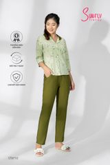 Bộ pijamas linen áo tay lỡ quần dài ST8710