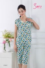 Bộ pijamas lanh áo cộc quần ngố ST8807