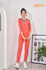 Bộ thể thao cotton áo tay lỡ quần dài SS5651