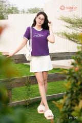 Áo phông nữ cotton compact cộc tay dáng suông SFA1049
