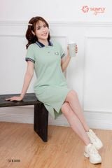 Đầm nữ interlock 2 da dáng suông cổ zip SFB3088