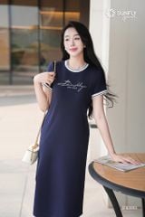 Đầm nữ suông cotton cổ tròn SFB3093