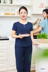 Đồ bộ mặc nhà nữ cotton áo cộc quần ngố SP2223