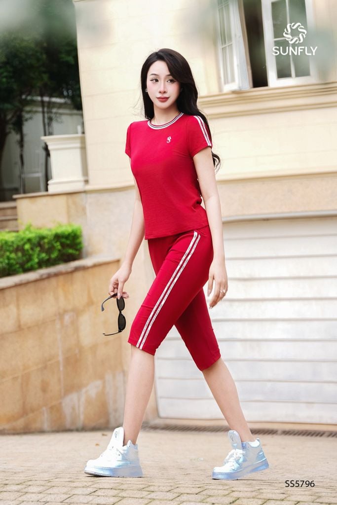 Bộ thể thao nữ cotton áo cộc quần ngố SS5796