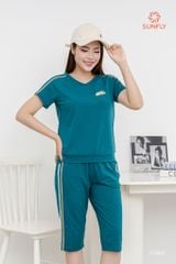 Bộ thể thao nữ cotton compact áo cộc quần ngố SS5805