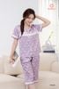 Bộ pijama lụa latin áo cộc quần ngố ST9240