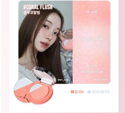 Phấn Má Hồng 3CE Blushlighter Lazy Talk- Slick - Early Now - Middle Hype - What If - Beige Hour -Coral Flush
