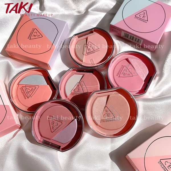 Phấn Má Hồng 3CE Blushlighter Lazy Talk- Slick - Early Now - Middle Hype - What If - Beige Hour -Coral Flush