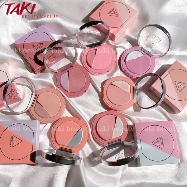 Phấn Má Hồng 3CE Blushlighter Lazy Talk- Slick - Early Now - Middle Hype - What If - Beige Hour -Coral Flush