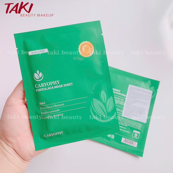 Mặt Nạ Miếng Làm Dịu, Phục Hồi Dành Cho Da Dầu Mụn Caryophy Portulaca Mask Sheet