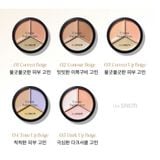 [HỘP TRÒN] Che Khuyết Điểm The Saem Cover Perfection Triple Pot Concealer
