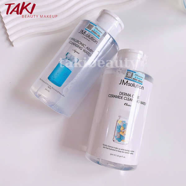 Tẩy Trang Jmsolution H9 Hyaluronic Ampoule / Derma Care Centella Cleansing Water Clear