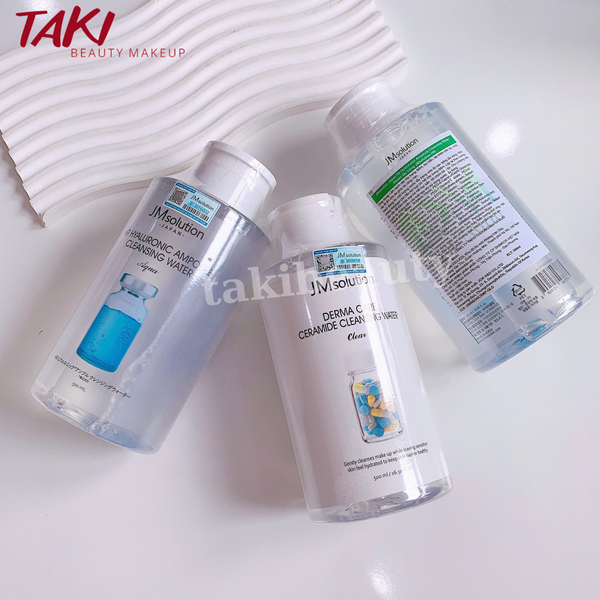 Tẩy Trang Jmsolution H9 Hyaluronic Ampoule / Derma Care Centella Cleansing Water Clear