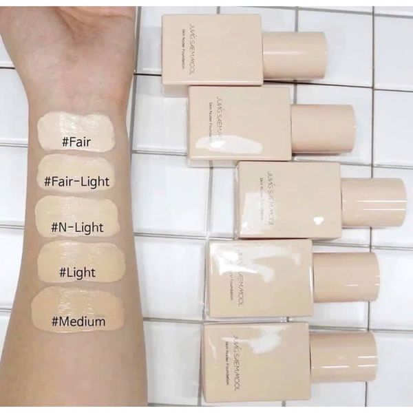 Kem Nền Jung Saem Mool Skin Nuder Foundation SPF 50+ PA++++ 30ml - Kèm Bông Mút