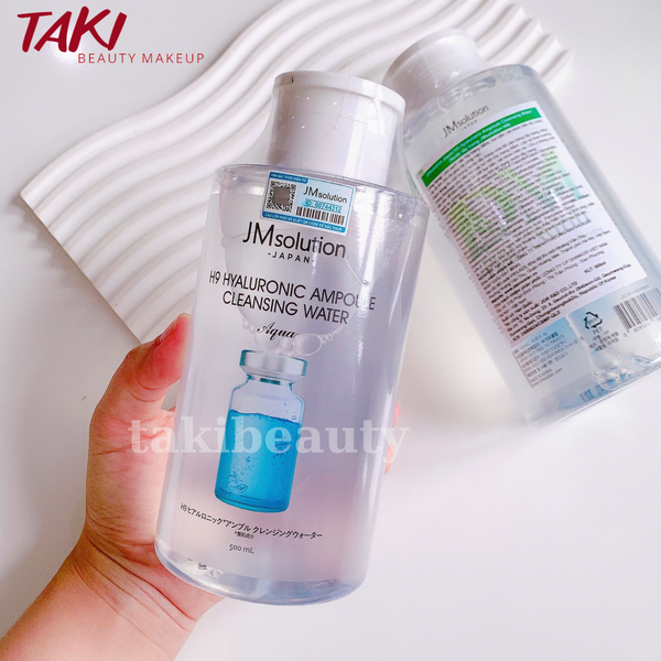 Tẩy Trang Jmsolution H9 Hyaluronic Ampoule / Derma Care Centella Cleansing Water Clear