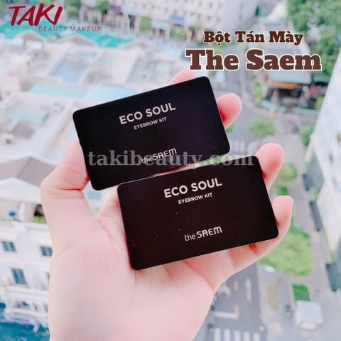 Bột Kẻ Chân Mày Kèm Cọ The Saem Eco Soul Eyebrow Kit
