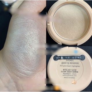 Phấn Bắt Sáng 3CE Glow Beam Highlighter 8.5g- [Rear Side- Take A Moment- Go To Show] (Hộp Tròn)