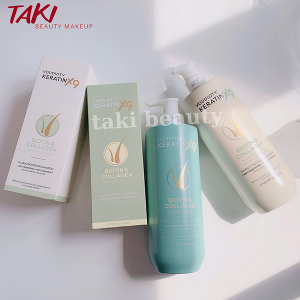Bộ Dầu Gội Xả Voudioty Keratin X9 Biotin & Collagen 500ml -1000ml