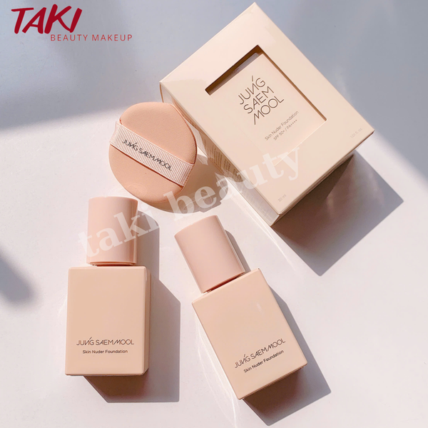 Kem Nền Jung Saem Mool Skin Nuder Foundation SPF 50+ PA++++ 30ml - Kèm Bông Mút