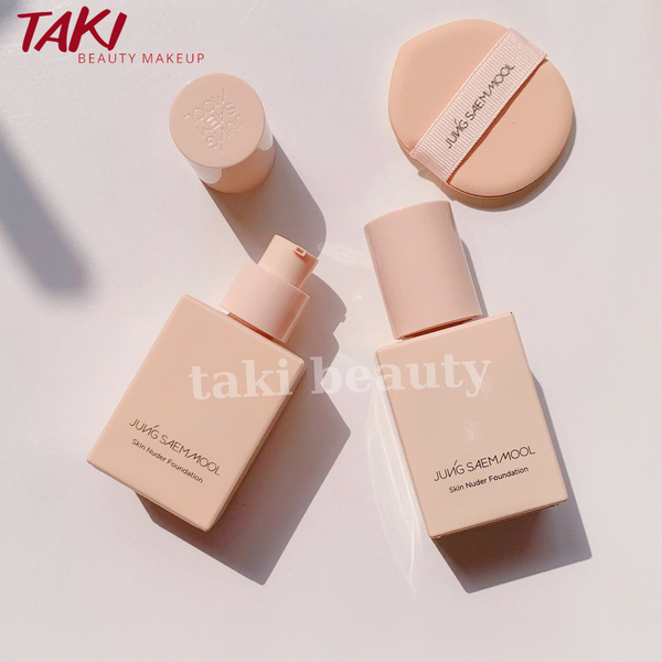 Kem Nền Jung Saem Mool Skin Nuder Foundation SPF 50+ PA++++ 30ml - Kèm Bông Mút