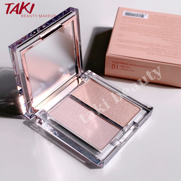 Phấn Bắt Sáng Siêu Mịn CLIO Prism Air Highlighter 7g 01 gold sheer + 02 Fairy Pink