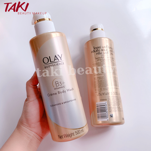 [THÁI LAN] Sữa Tắm OLAY B3+ Siêu Dưỡng Trắng Da, Cấp Ẩm Và Đàn Hồi Cho Da - Chai 500ml