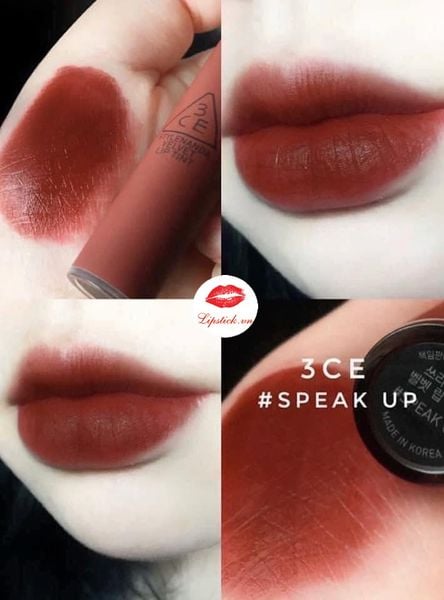 Son kem Lì 3ce Velvet Lip Tint 4g Mẫu Mới- Definition- Bitter Hour- Walk N Talk- Like Gentle- Cashmere Nude