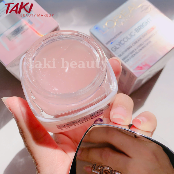 Kem Dưỡng Sáng Da L'Oreal Glycolic-Bright Glowing Cream 30ml (Ngày & Đêm)