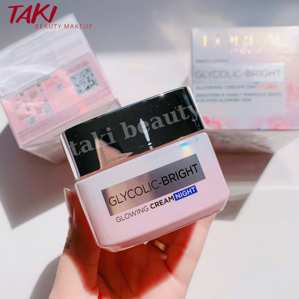 Kem Dưỡng Sáng Da L'Oreal Glycolic-Bright Glowing Cream 30ml (Ngày & Đêm)