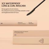Chuốt Mi 3ce Waterproof Long & Curl Mascara 7.5g (Làm Dài Dày Và Giữ Cong Mi Hiệu Quả Chống Nước)- Đen