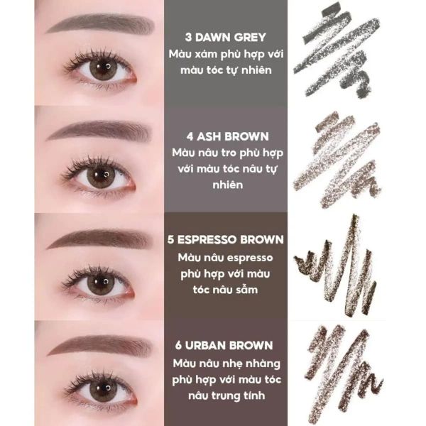 [ Mẫu Mới] Chì Kẻ Mày 2 Đầu Innisfree Auto Eyebrow Pencil [ 04- 05- 06]